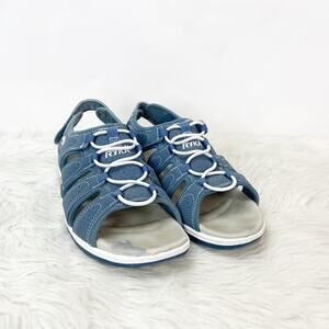 Ryka 9 Womesn Blue Grotto Fisherman Sport Water Comfort Walking Sandals